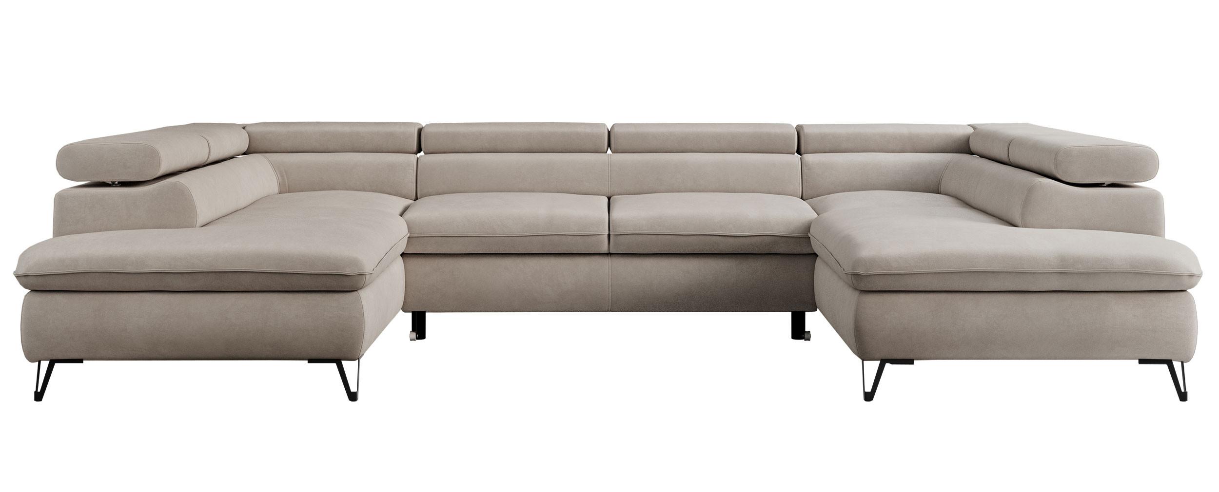 Wohnli Möbelsuche - WOHNLANDSCHAFT PEDRO U Samt Beige