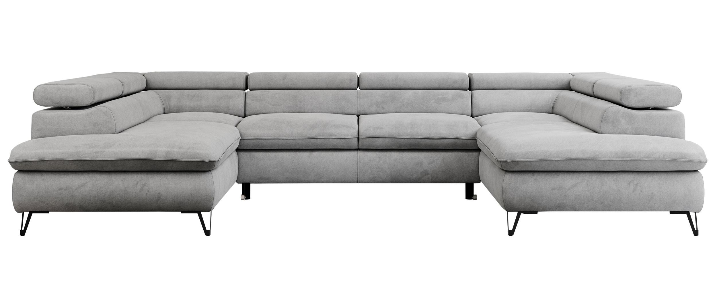 wohnli-moebel-suche-800000611320 Wohnli Möbelsuche - WOHNLANDSCHAFT PEDRO U Velvet Hellgrau