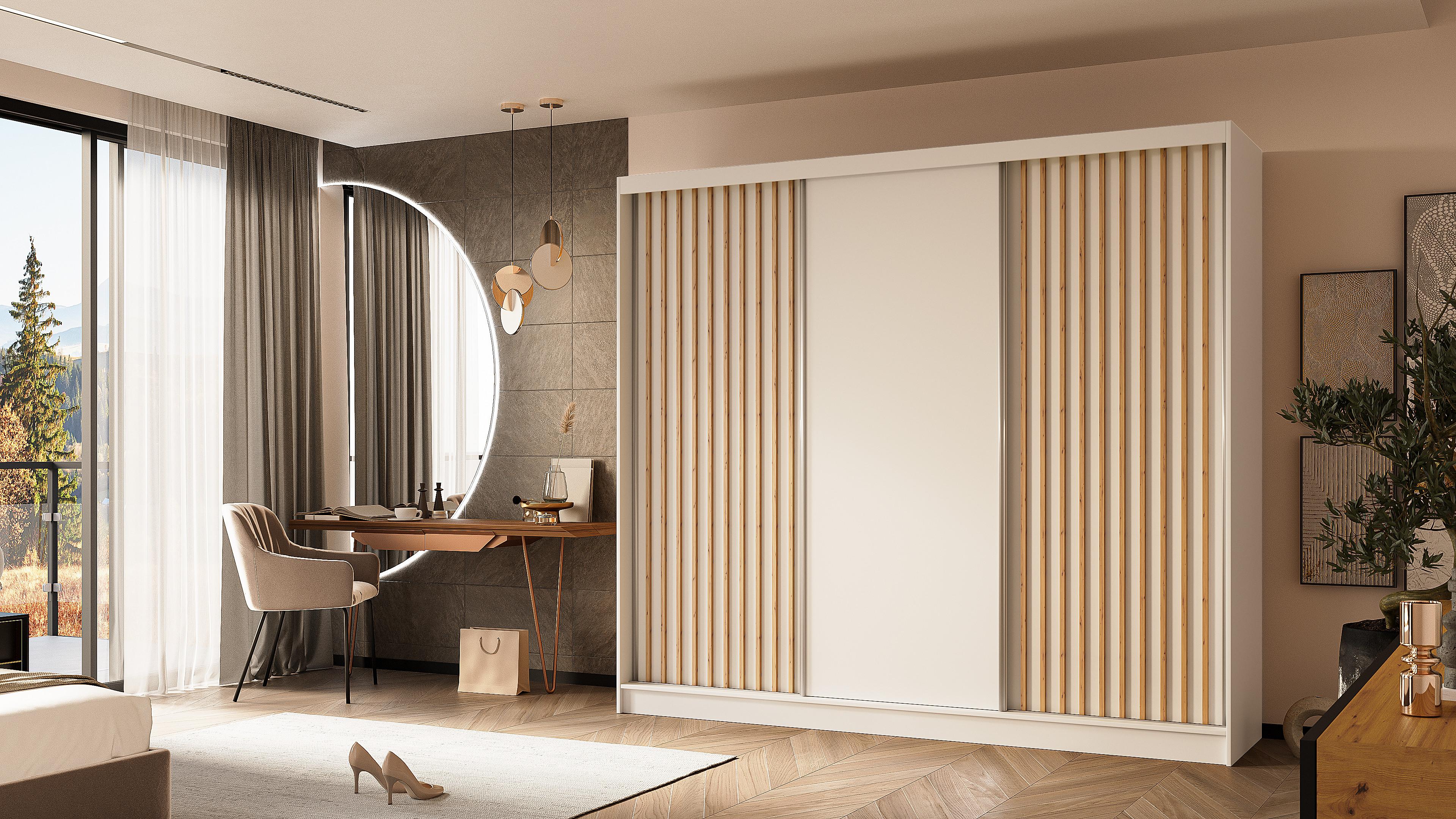 LED-Beleuchtung - LABELO - 240 cm Weiß+Weiß+Artisan