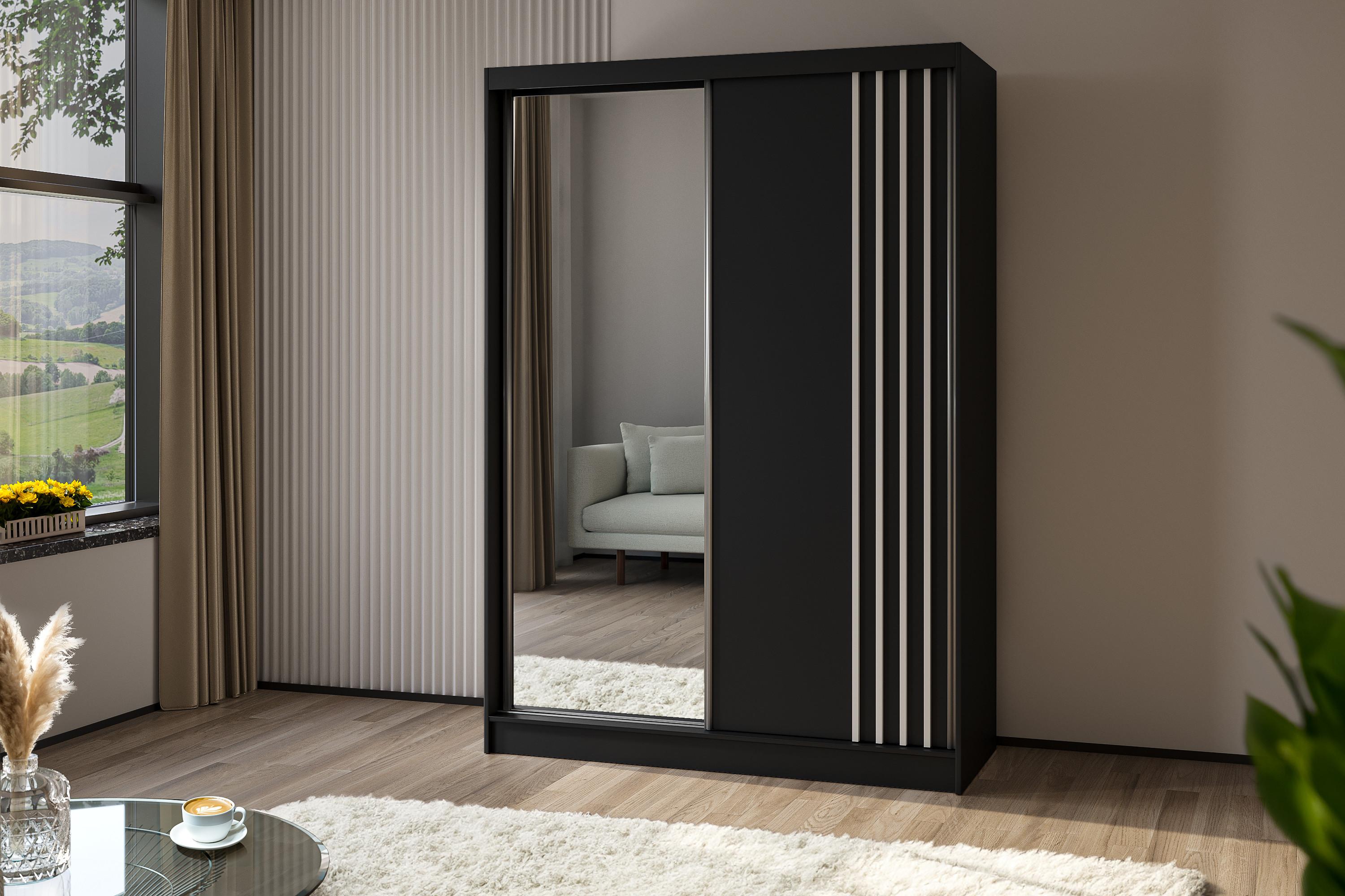 LED-Beleuchtung - NALLA - 150 cm Schwarz+Schwarz+Weiß