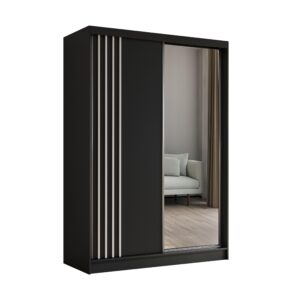 wohnli-moebel-suche-800000612387 Wohnli Möbelsuche - KLEIDERSCHRANK mit Spiegel-Schiebetüren und Aluminium-Leisten