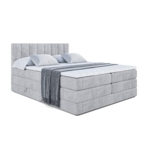 Wohnli Möbelsuche - BOXSPRINGBETT OTTA KING - 200x200 - H3/H4 - Hellgrau