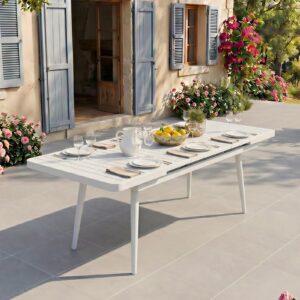 wohnli-moebel-suche-800000613476-1 GARTENTISCH SUNNY weiß Metall IDIMEX Garten & Outdoor > Gartenmöbel > Gartentische Weiß