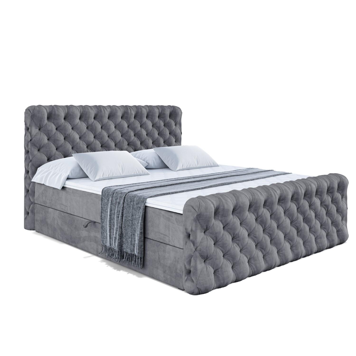 Wohnli Möbelsuche - BOXBETT BOXI8-Z - 160x200 cm - H3 - Dunkelgrau