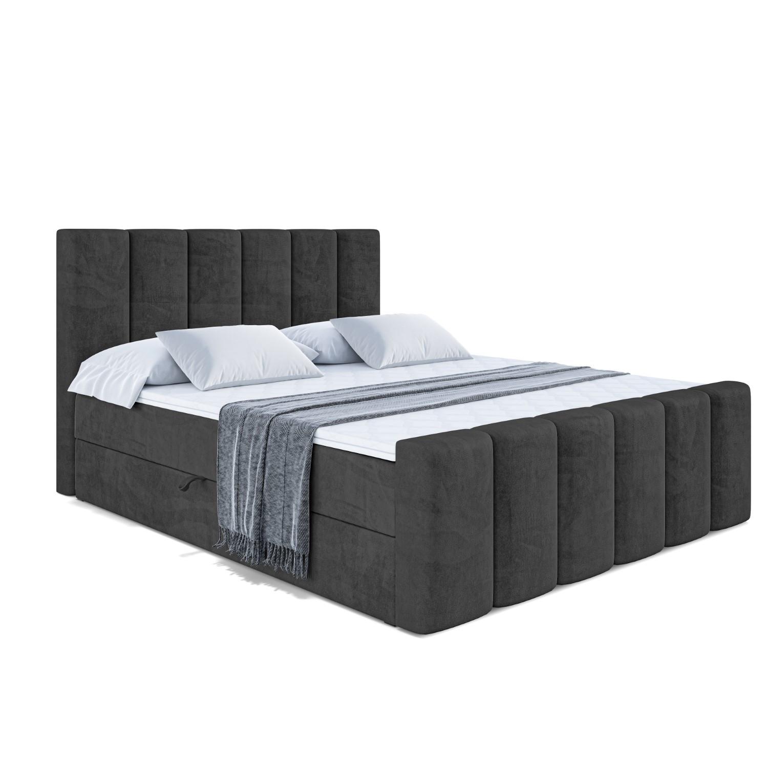 Wohnli Möbelsuche - BOXBETT BOXI1-Z - 140x200 cm - H4 - Schwarz