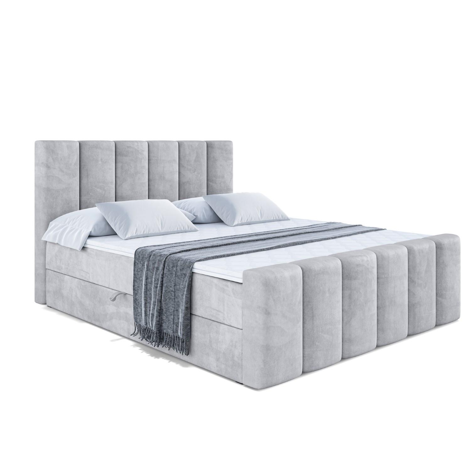 Wohnli Möbelsuche - BOXBETT BOXI1-Z - 120x200 cm - H4 - Hellgrau