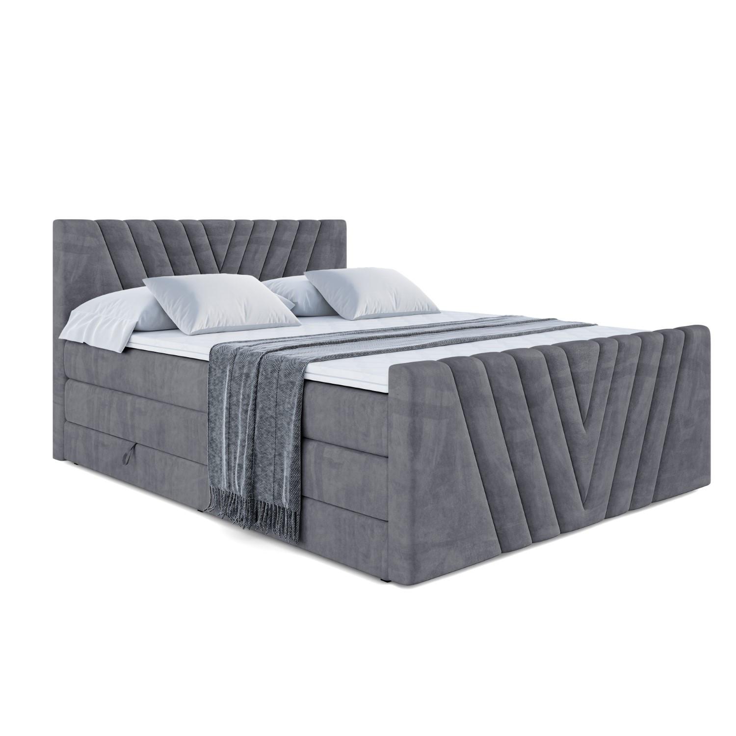 wohnli-moebel-suche-800000613685 Wohnli Möbelsuche - BOXSPRINGBETT ERNINA-Z KING - 140x200 - H3/H4 - Dunkelgrau
