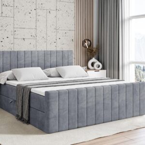 wohnli-moebel-suche-800000613712-1 BOXBETT EDITA-Z - 120x200 cm - H4 - Grau Holzwerkstoff ALTDECOR Möbel > Betten > Boxspringbetten Grau