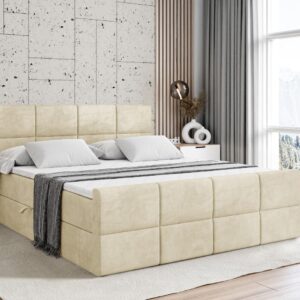 BOXBETT ARDENI-Z - 160x200 cm - H3 - Beige Holzwerkstoff ALTDECOR Möbel > Betten > Boxspringbetten Beige