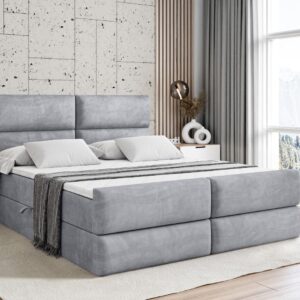 wohnli-moebel-suche-800000613765-1 BOXBETT BOXI3-Z - 120x200 cm - H4 - Hellgrau Holzwerkstoff ALTDECOR Möbel > Betten > Boxspringbetten Grau