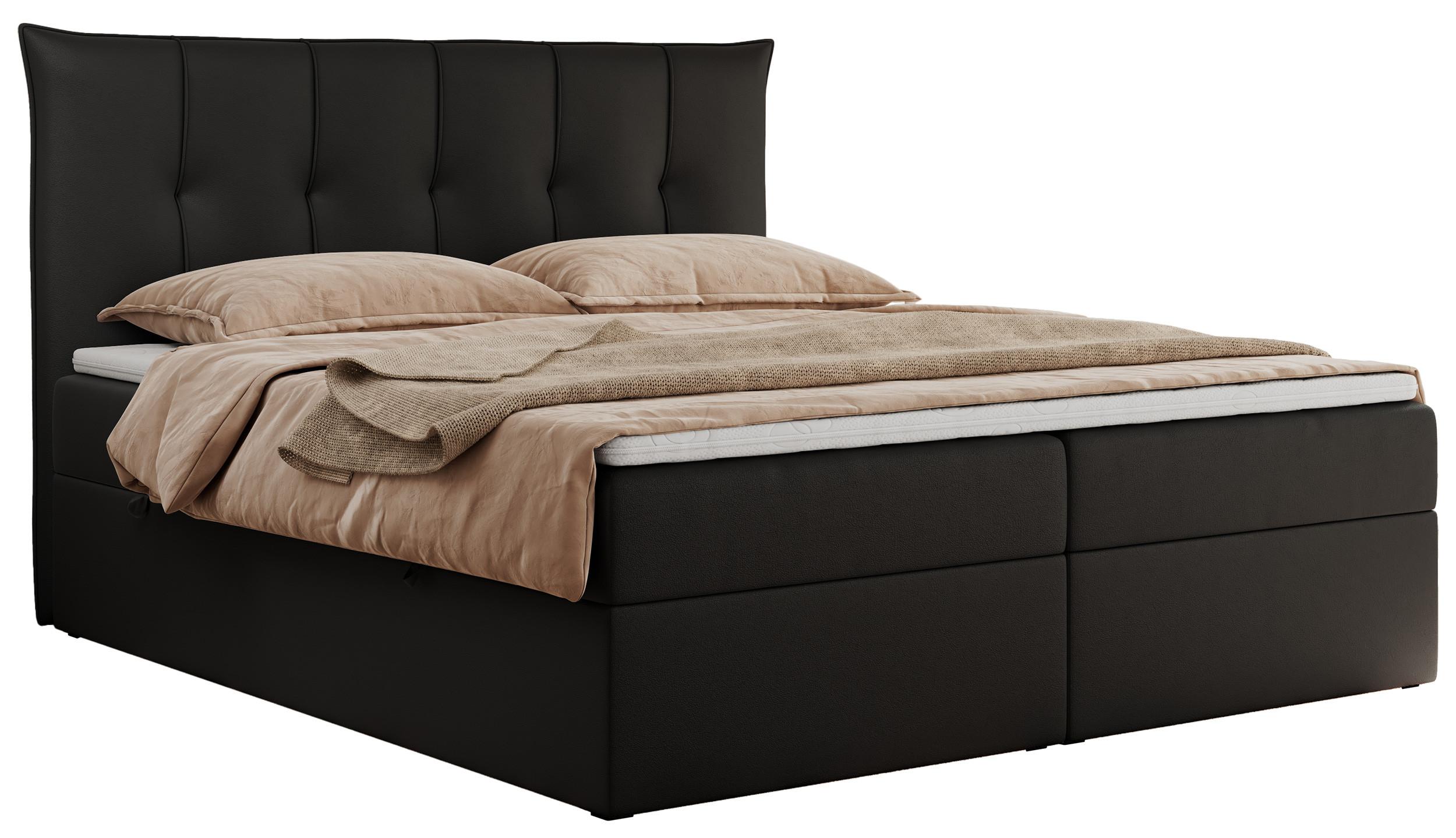 wohnli-moebel-suche-800000617096 Wohnli Möbelsuche - BOXBETT PREMIUM 10 180/200 Schwarz Kunstleder - H3