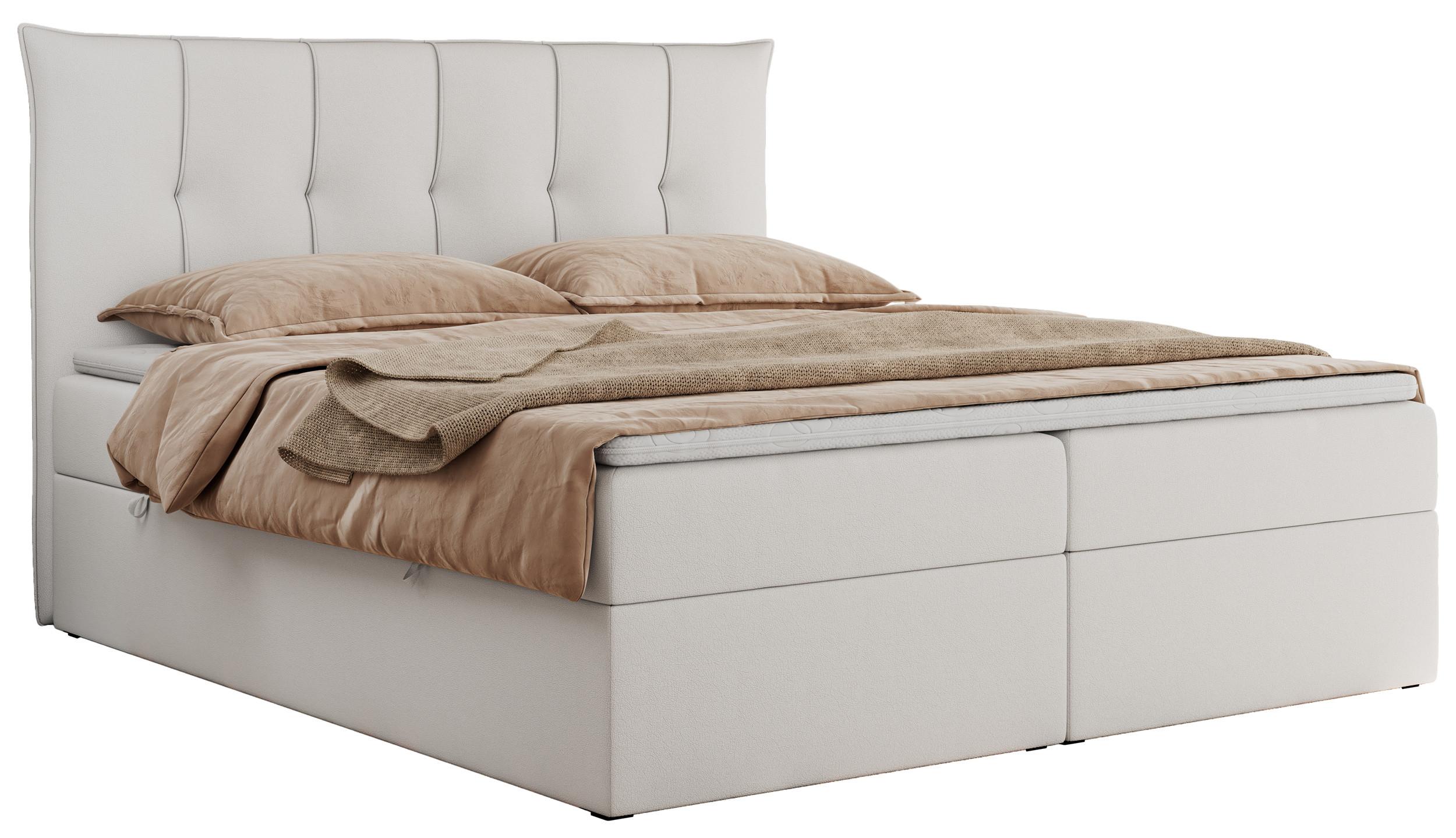 wohnli-moebel-suche-800000617157 Wohnli Möbelsuche - BOXBETT PREMIUM 10 180/200 Weiß Kunstleder - H4