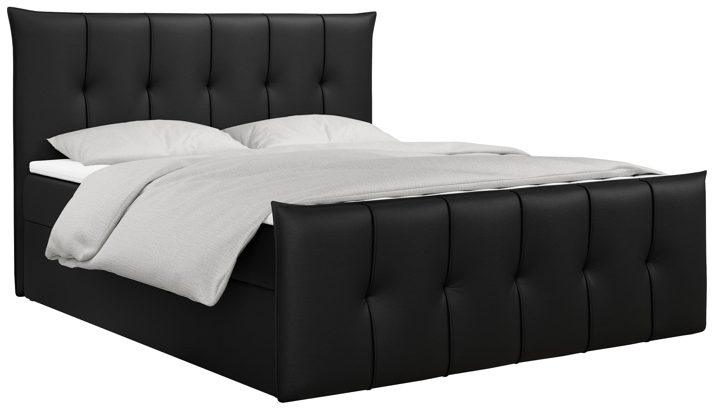 wohnli-moebel-suche-800000617240 Wohnli Möbelsuche - BOXBETT PREMIUM 11 120/200 Schwarz Kunstleder - H4