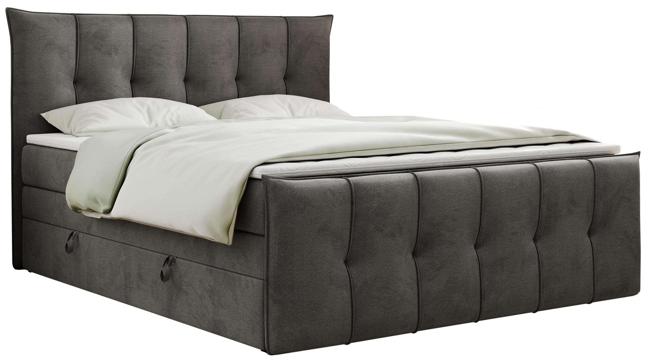 wohnli-moebel-suche-800000617276 Wohnli Möbelsuche - BOXSPRINGBETT PREMIUM 11 KING 180/200 Hellgrau Velvet - H3