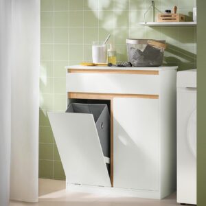wohnli-moebel-suche-800000619016-1 WÄSCHESCHRANK Weiß Holzwerkstoff, Holz SoBuy Möbel > Schränke > Badezimmerschränke Weiß