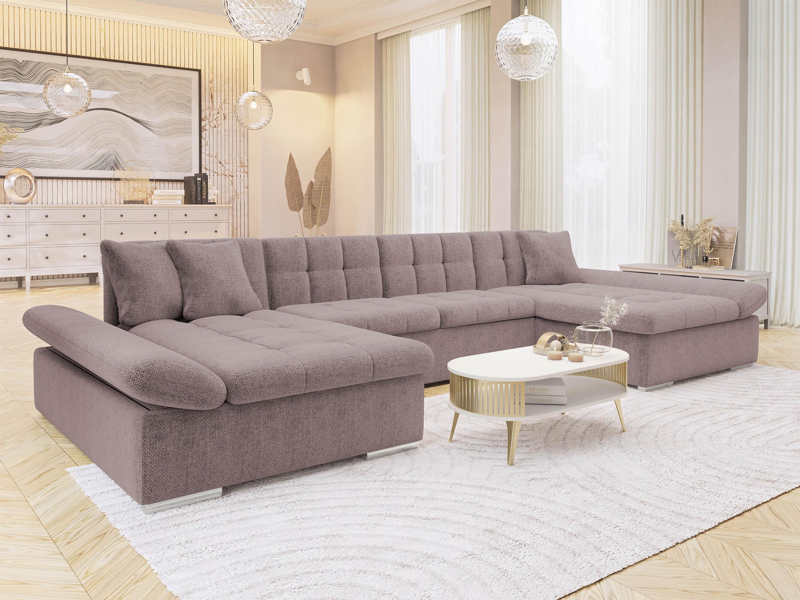 WOHNLANDSCHAFTEN Alia Premium Textil MIRJAN24 Möbel > Sofas & Couches > Wohnlandschaften > Wohnlandschaften U-Form Braun