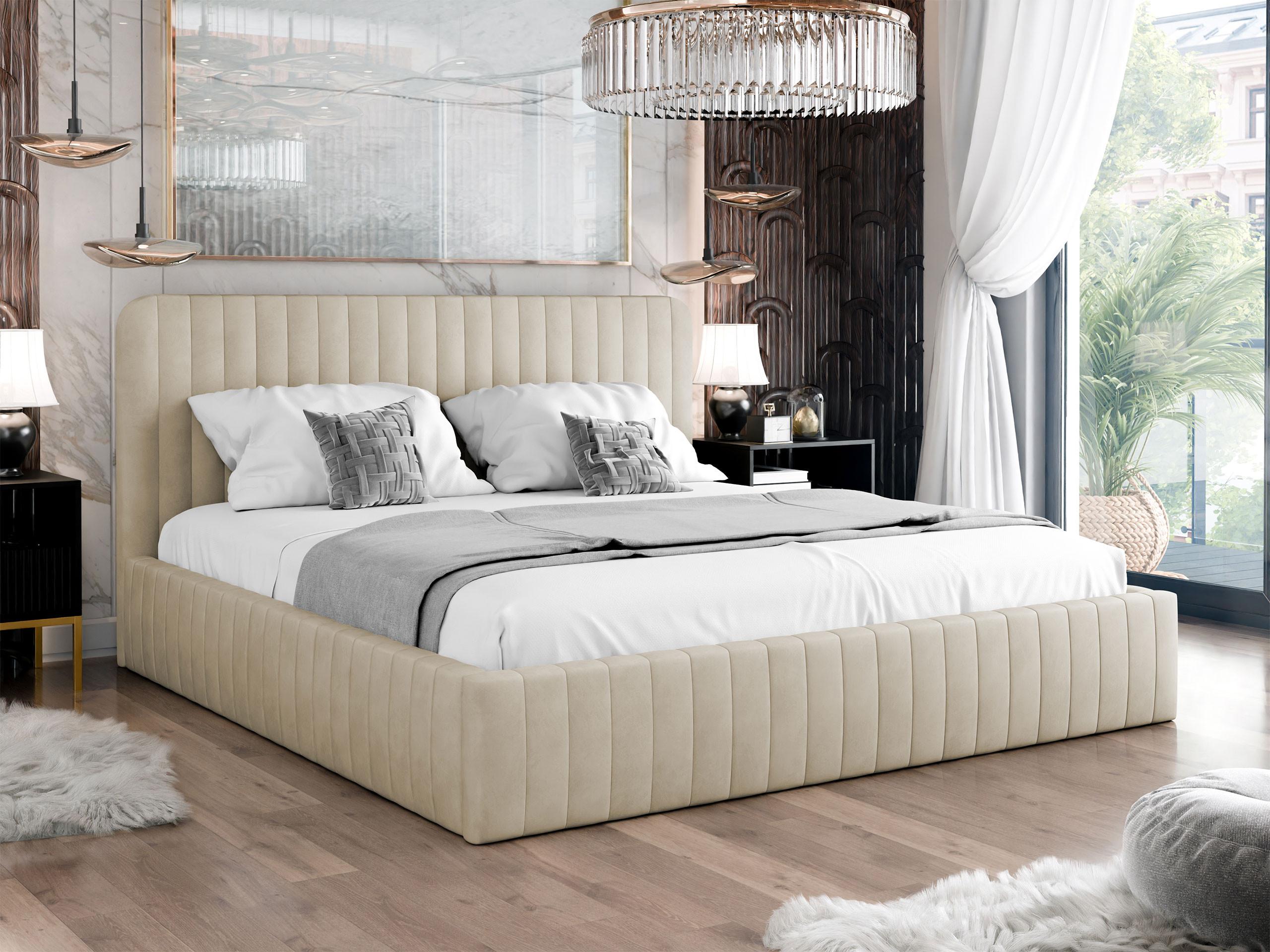 POLSTERBETT Caniko Textil MIRJAN24 Möbel > Betten > Polsterbetten Beige