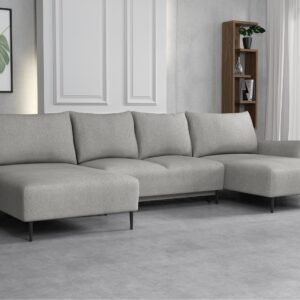 wohnli-moebel-suche-800000625183-1 WOHNLANDSCHAFT Santi U Textil MIRJAN24 Möbel > Sofas & Couches > Wohnlandschaften > Wohnlandschaften U-Form Grau