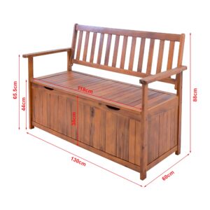 GARTENBANK Avezzano Holz [en.casa] Garten & Outdoor > Gartenmöbel > Gartenbänke Braun