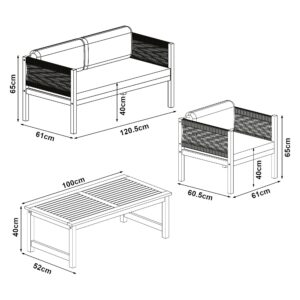 wohnli-moebel-suche-800000625877-1 GARTENMÖBEL-SET 4 TLG. Cannole Textil, Holz casa.pro Garten & Outdoor > Gartenmöbel > Gartenmöbel-Sets Braun