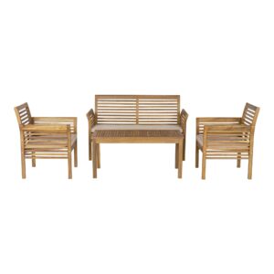 wohnli-moebel-suche-800000625917-1 GARTENMÖBEL-SET Candela 4 TLG. Textil, Holz casa.pro Garten & Outdoor > Gartenmöbel > Gartenmöbel-Sets Braun