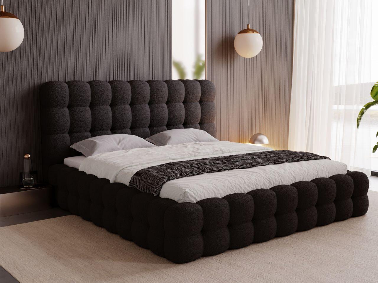 wohnli-moebel-suche-800000627657-1 POLSTERBETT Twist 120x200 Schwarz Textil Graingold Möbel > Betten > Polsterbetten Schwarz