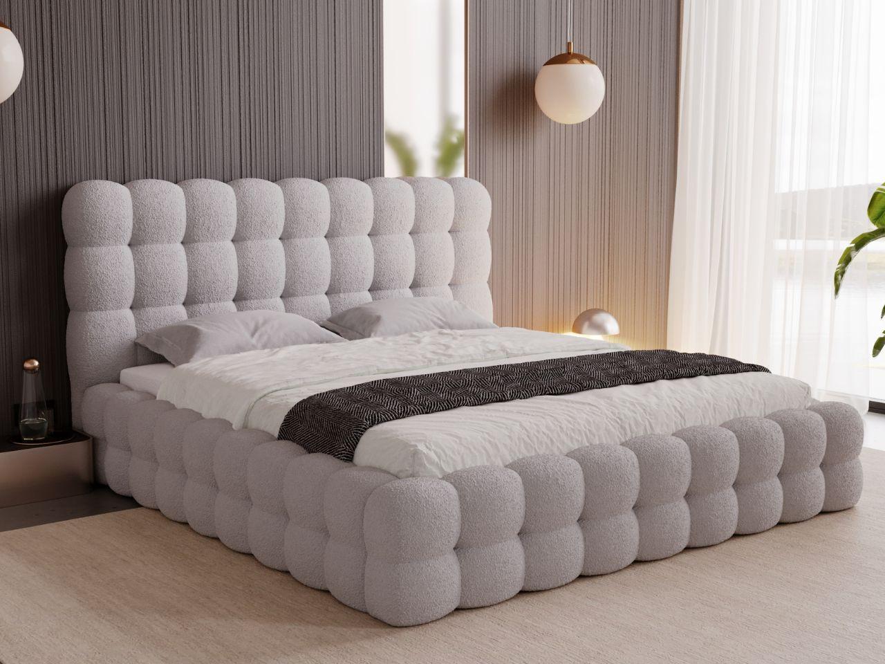 wohnli-moebel-suche-800000627697-1 POLSTERBETT Twist 160x200 Grau Textil Graingold Möbel > Betten > Polsterbetten Grau