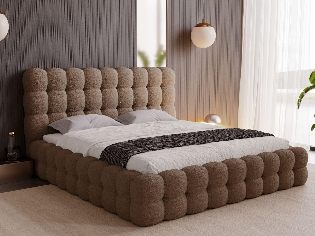wohnli-moebel-suche-800000627731-1 POLSTERBETT Twist 120x200 Braun Textil Graingold Möbel > Betten > Polsterbetten Braun