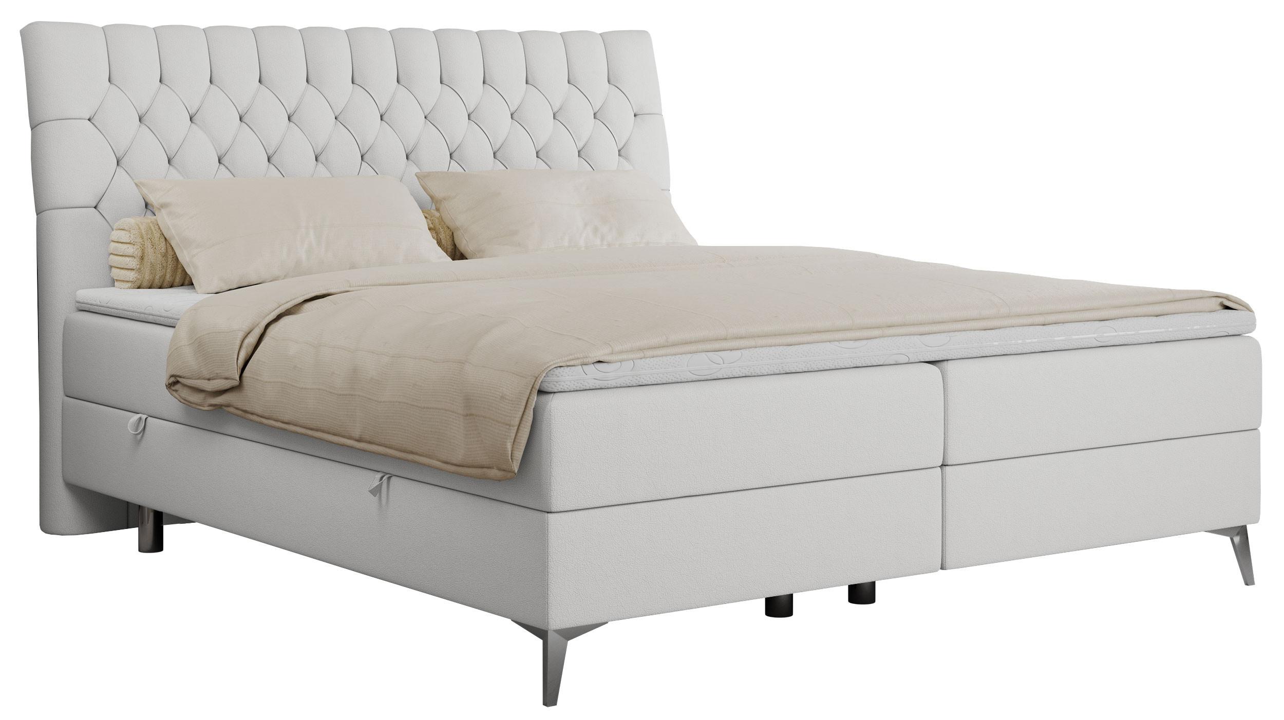 wohnli-moebel-suche-800000628967 Wohnli Möbelsuche - BOXBETT MILEN 140/200 Weiß Kunstleder - H3