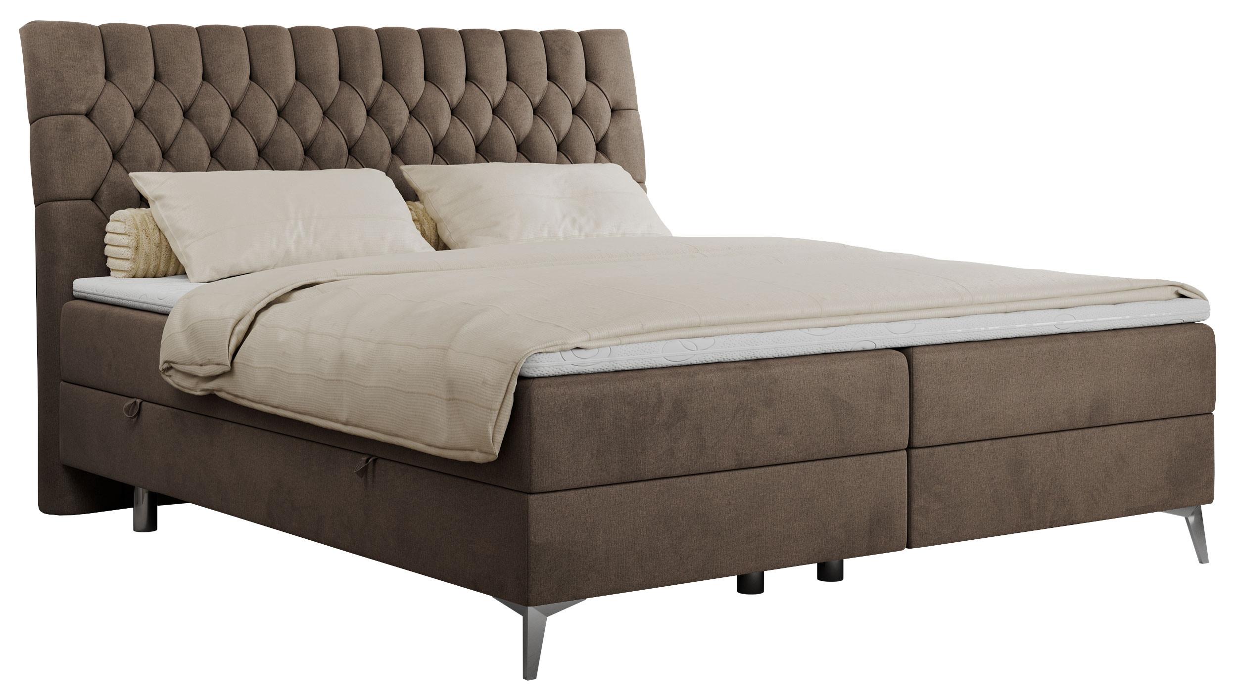 wohnli-moebel-suche-800000628997 Wohnli Möbelsuche - BOXBETT MILEN 180/200 Braun Velvet - H3