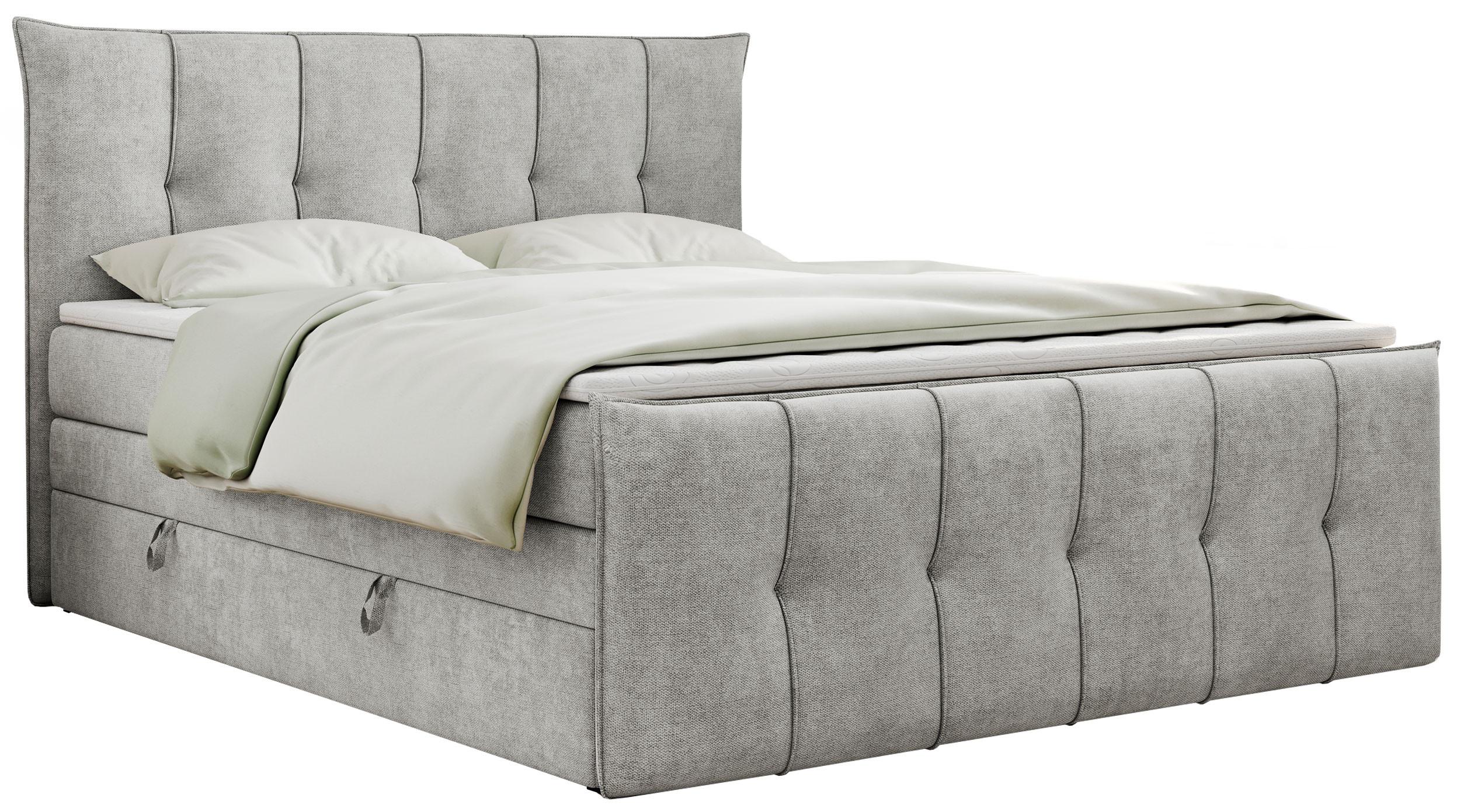 wohnli-moebel-suche-800000629015 Wohnli Möbelsuche - BOXSPRINGBETT PREMIUM 11 KING 180/200 Hellgrau Struktur - H4
