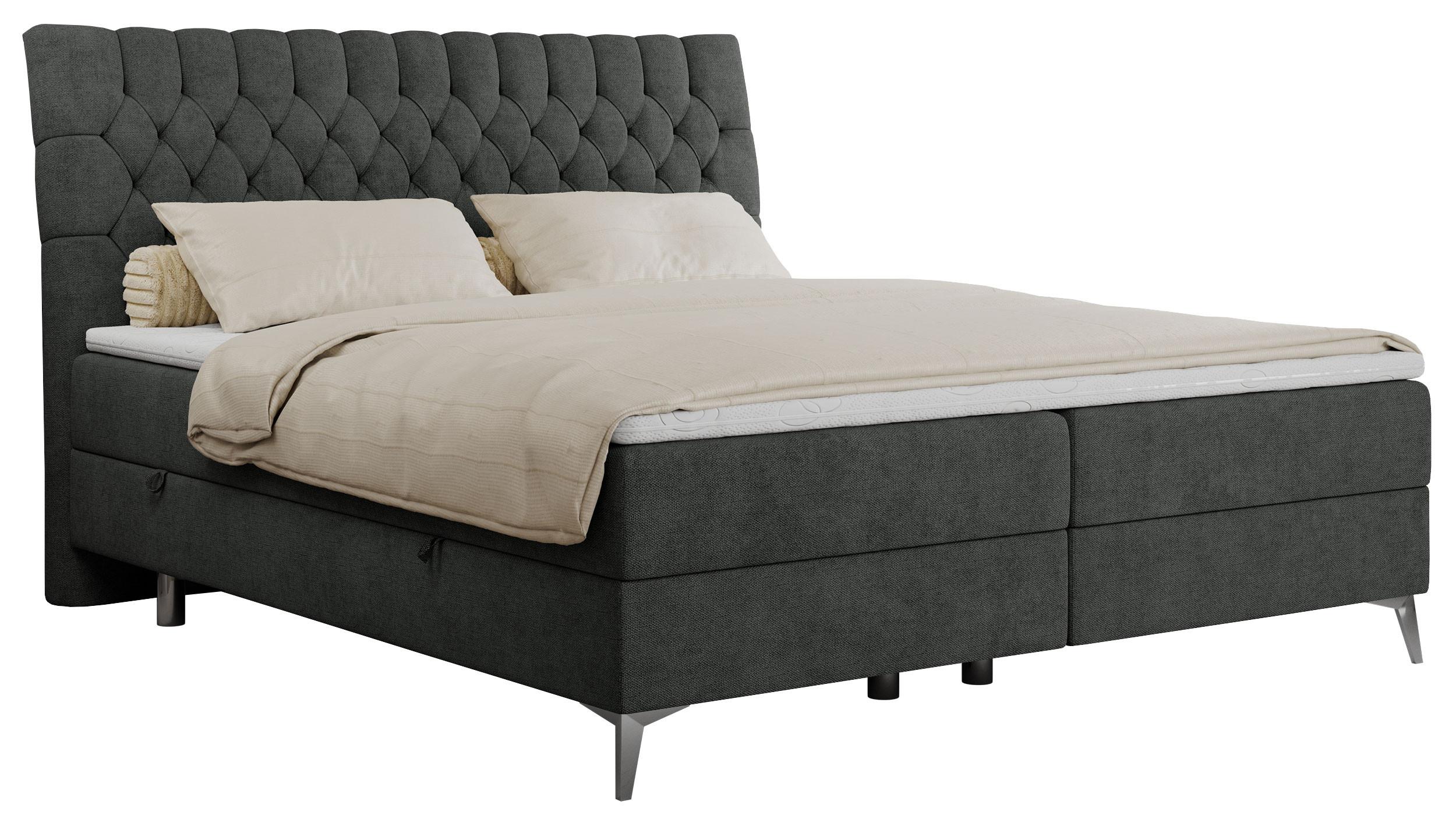 wohnli-moebel-suche-800000629025 Wohnli Möbelsuche - BOXBETT MILEN 180/200 Dunkelgrau Struktur - H4