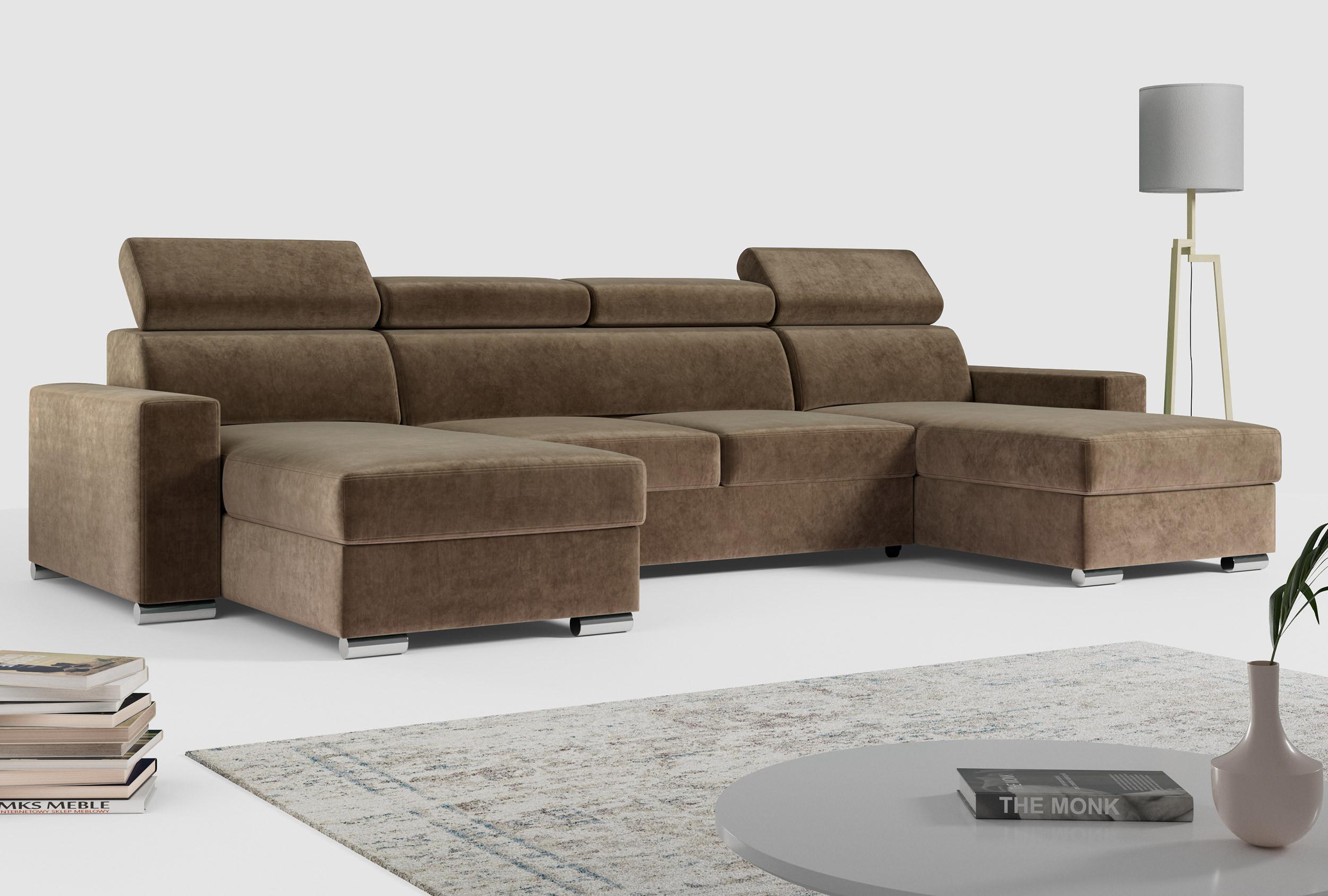 wohnli-moebel-suche-800000629035-1 WOHNLANDSCHAFT FOX U Braun - Velvet Textil MKS Möbel > Sofas & Couches > Wohnlandschaften > Wohnlandschaften U-Form Braun