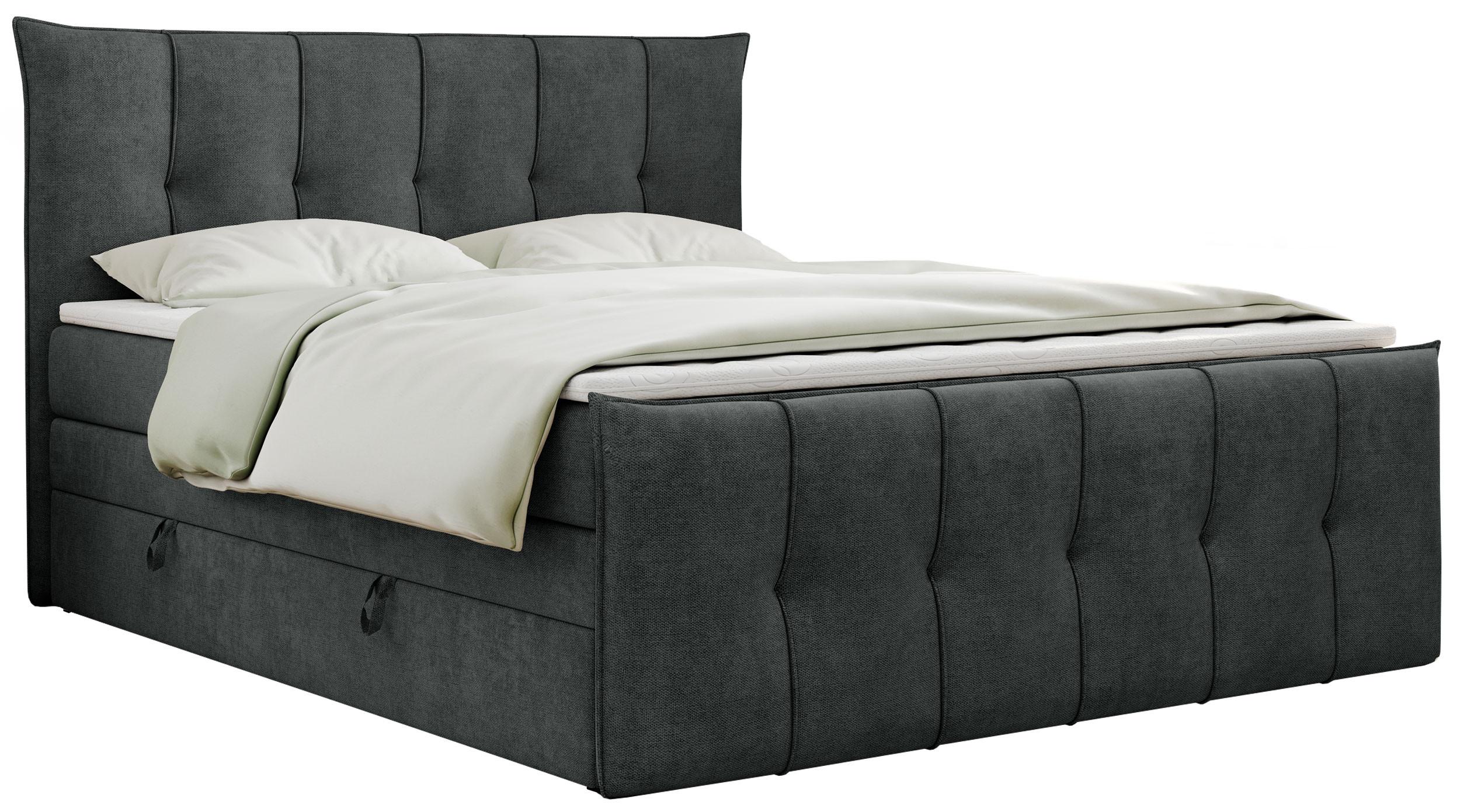 wohnli-moebel-suche-800000629062 Wohnli Möbelsuche - BOXSPRINGBETT PREMIUM 11 KING 180/200 Dunkelgrau Struktur - H3