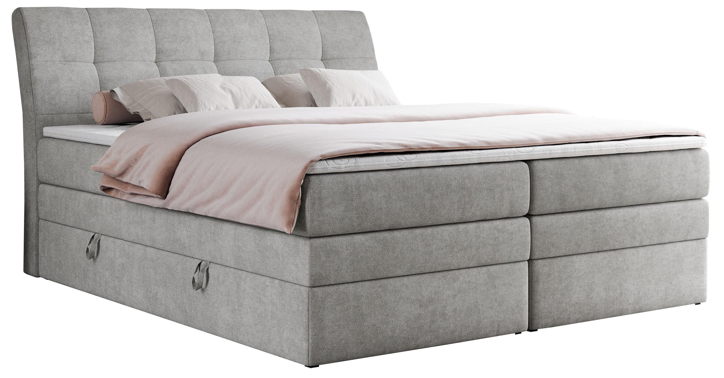 wohnli-moebel-suche-800000629497 Wohnli Möbelsuche - BOXSPRINGBETT GOLD-10 KING 160/200 Hellgrau Struktur - H3