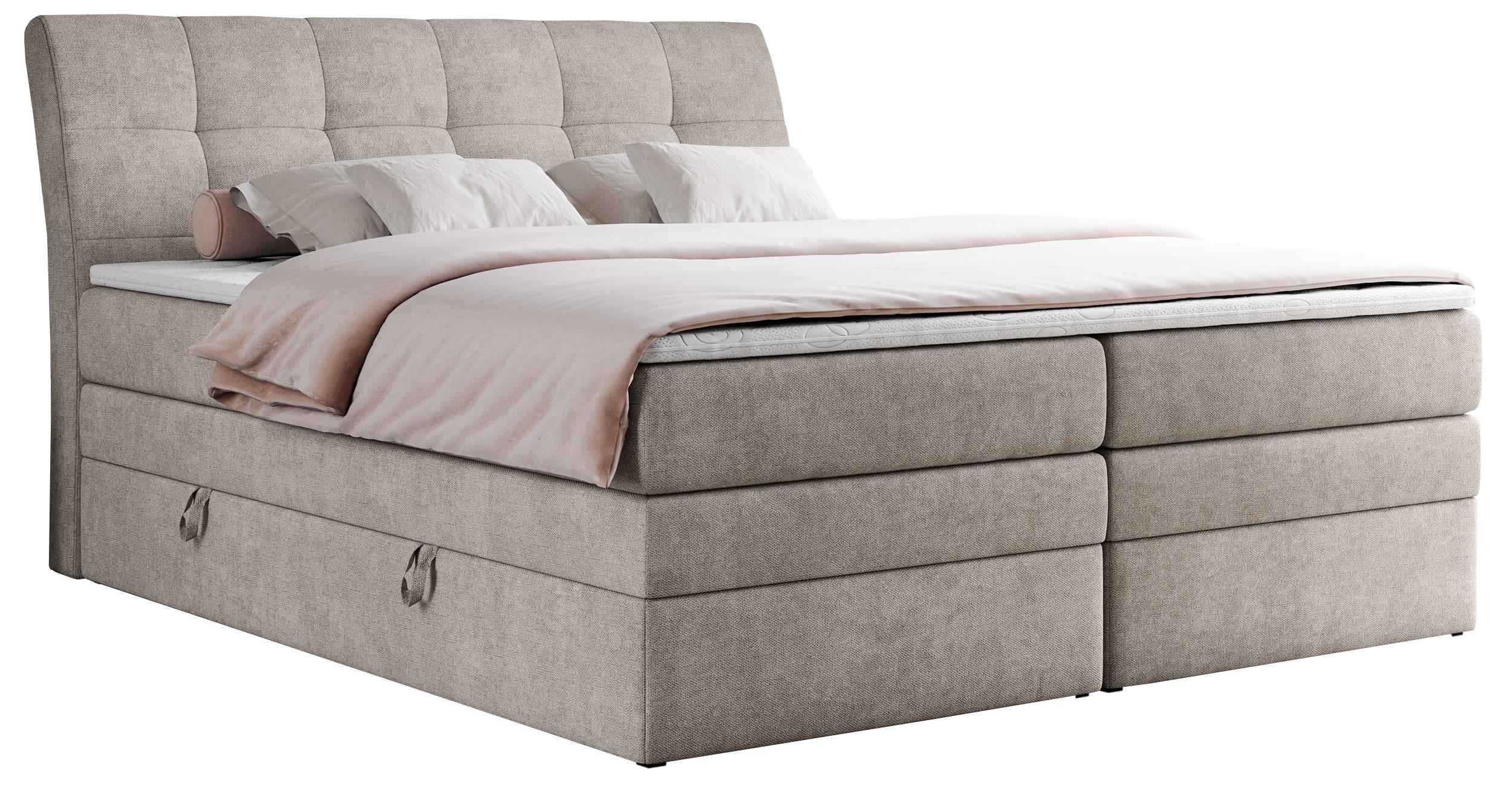 wohnli-moebel-suche-800000629573 Wohnli Möbelsuche - BOXSPRINGBETT GOLD-10 KING 200/200 Beige Struktur - H3