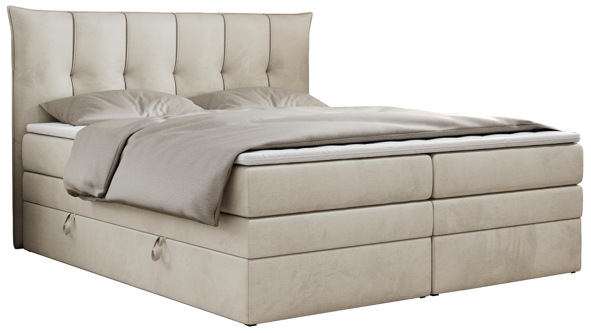 wohnli-moebel-suche-800000629708 Wohnli Möbelsuche - BOXSPRINGBETT PREMIUM 10 KING 200/200 Beige Velvet - H3