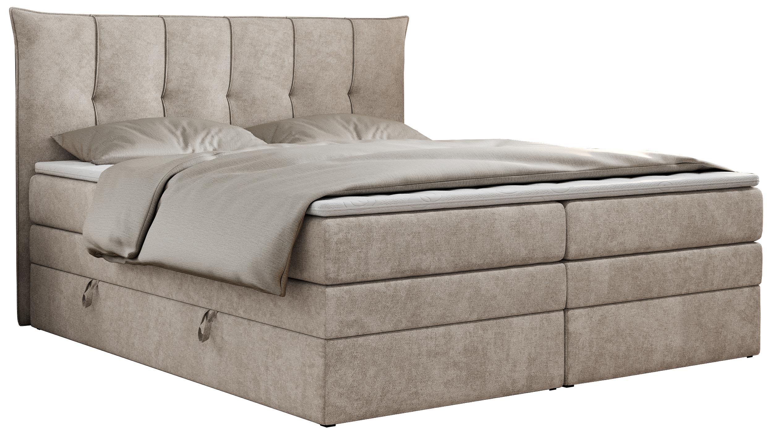 wohnli-moebel-suche-800000629709 Wohnli Möbelsuche - BOXSPRINGBETT PREMIUM 10 KING 200/200 Beige Struktur - H4