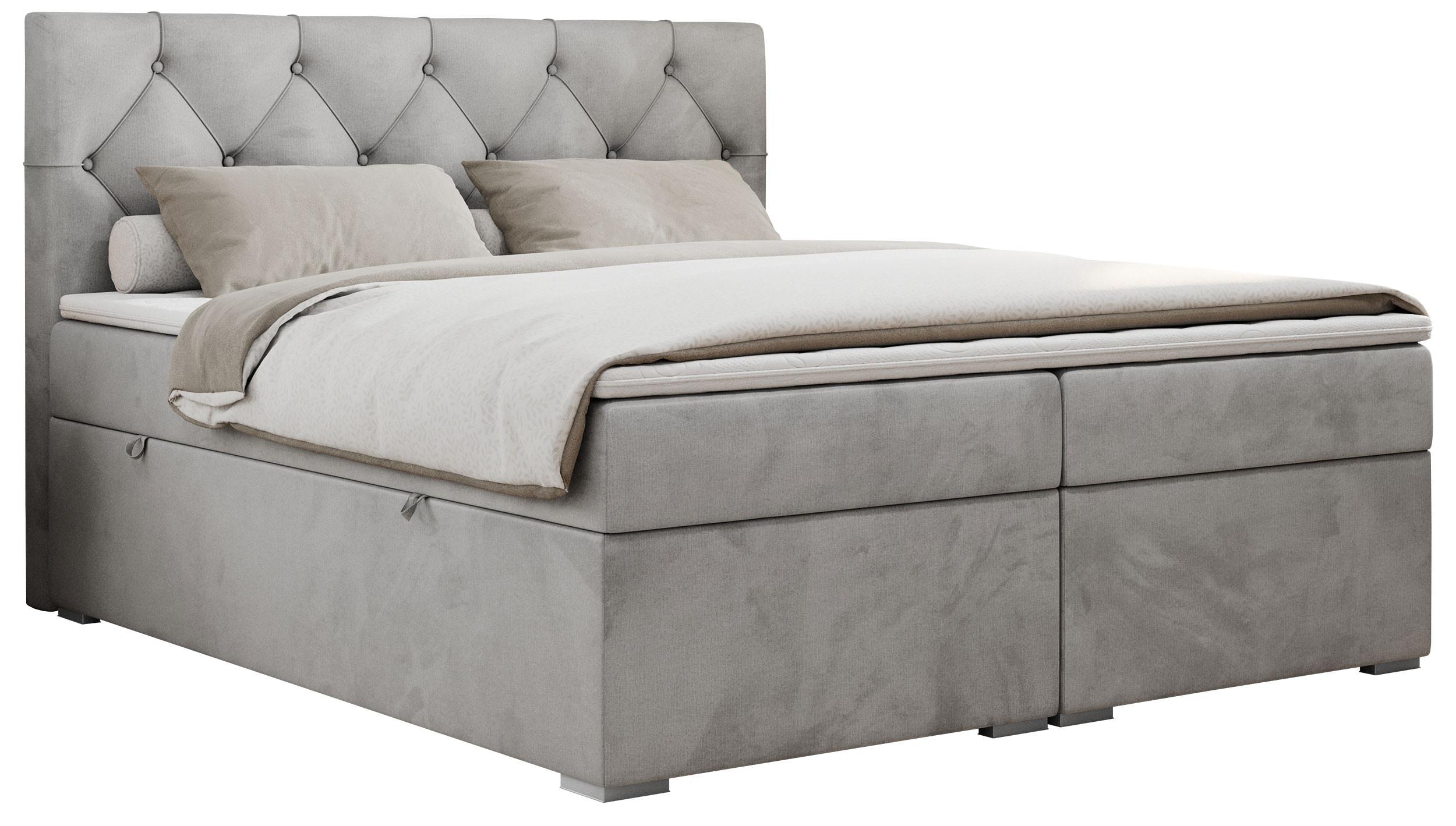 wohnli-moebel-suche-800000631206 Wohnli Möbelsuche - BOXBETT ALDA 120/200 Hellgrau Velvet - H4