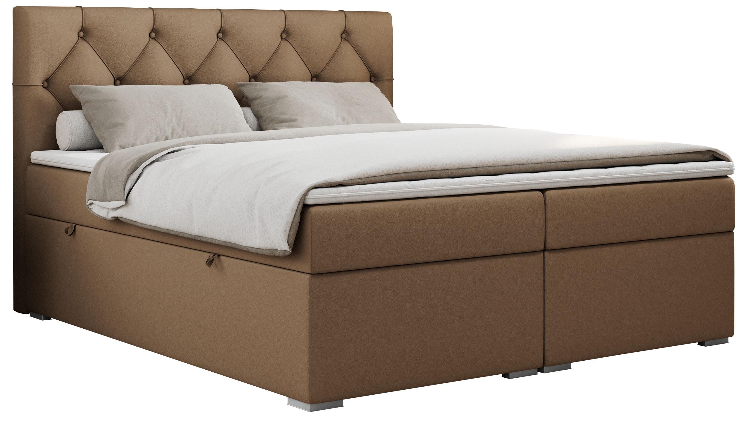 wohnli-moebel-suche-800000631255 Wohnli Möbelsuche - BOXBETT ALDA 120/200 Braun Kunstleder - H4