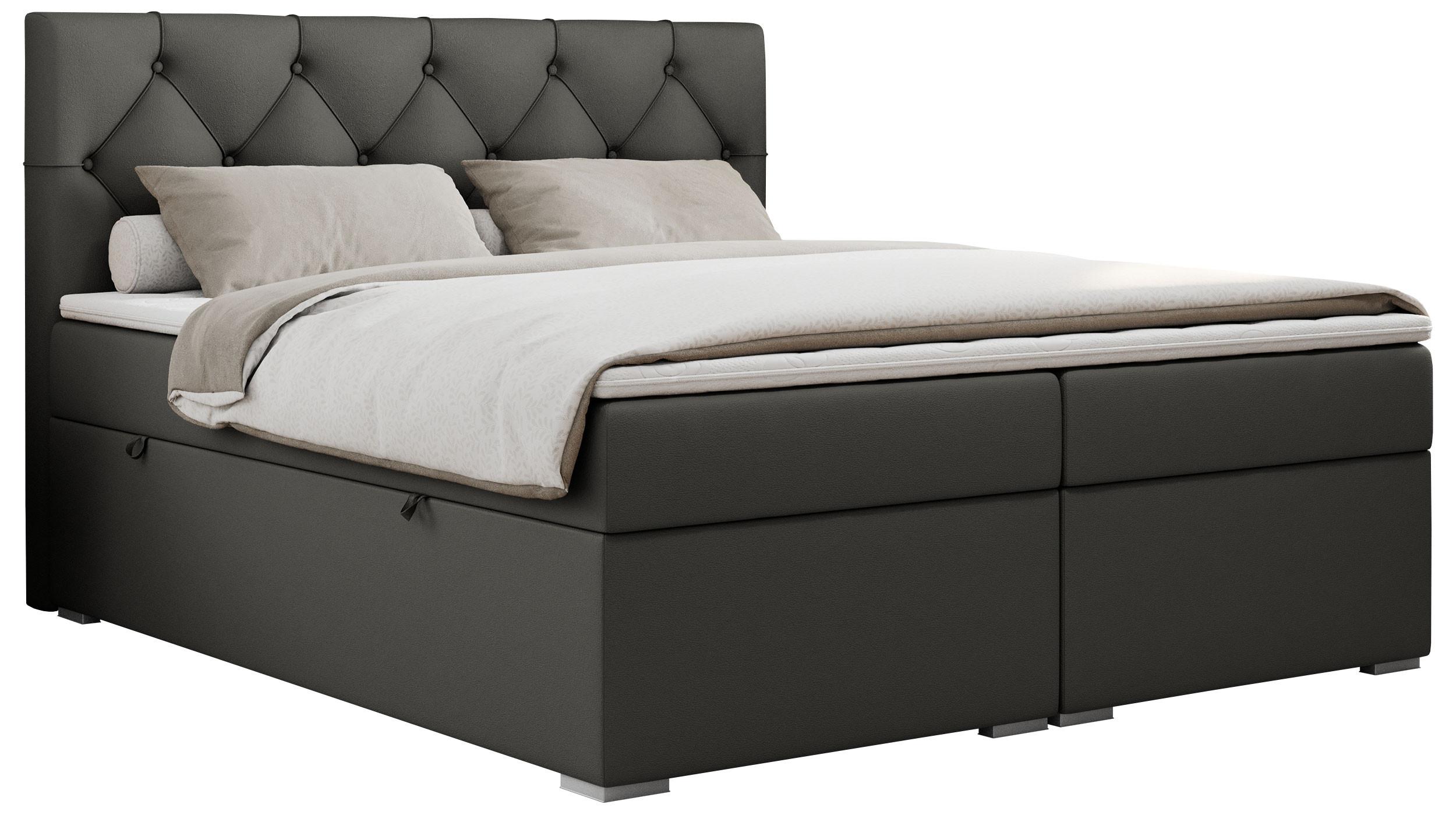wohnli-moebel-suche-800000631276 Wohnli Möbelsuche - BOXBETT ALDA 120/200 Dunkelgrau Kunstleder - H4