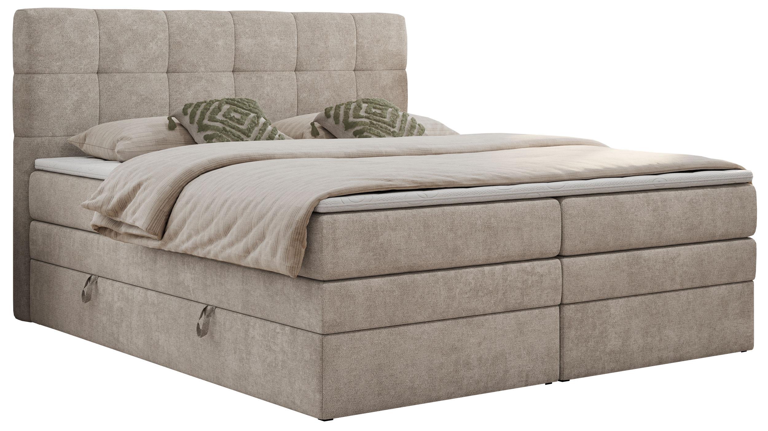 wohnli-moebel-suche-800000631567 Wohnli Möbelsuche - BOXSPRINGBETT LUKA KING 200/200 Beige Struktur - H4