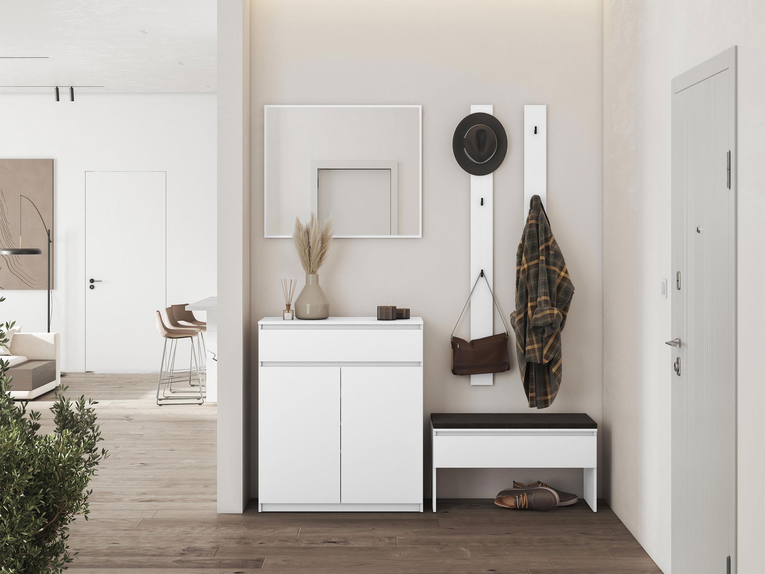 GARDEROBE-SET Simply I Holzwerkstoff MIRJAN24 Garderoben Weiß