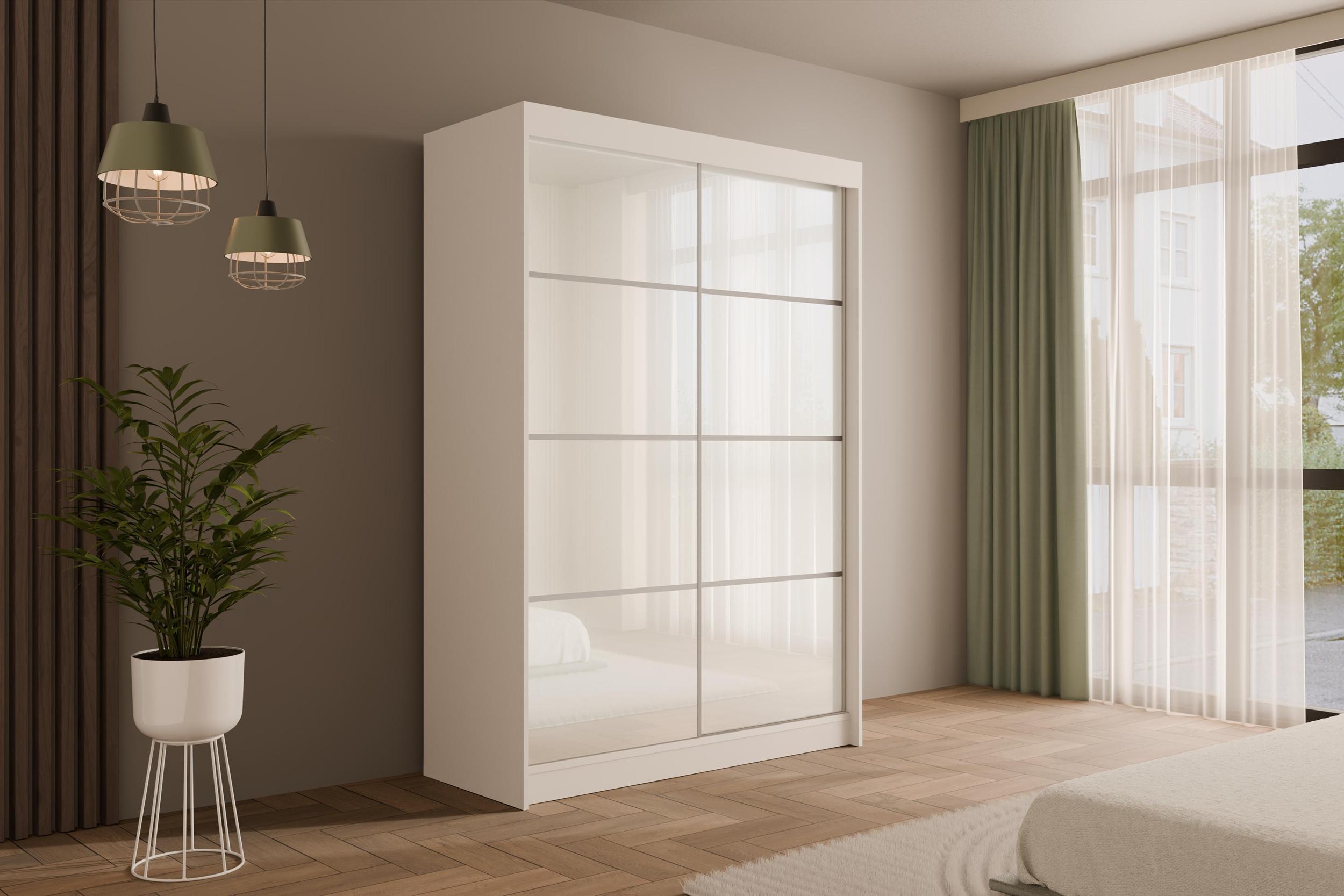 wohnli-moebel-suche-800000635810-1 KLEIDERSCHRANK PEKA III - 120 cm - Weiß Holzwerkstoff ALTDECOR Möbel > Schränke > Kleiderschränke Weiß