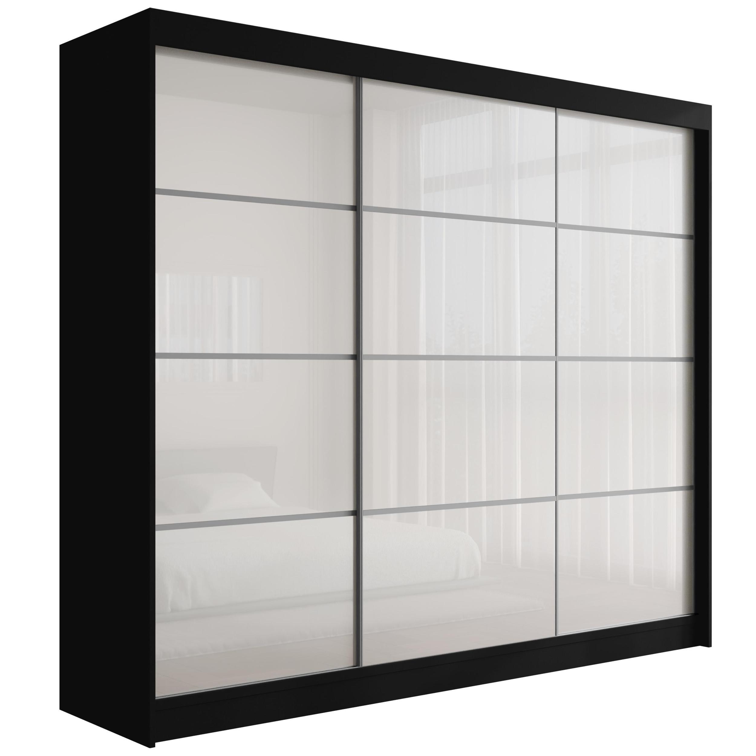 wohnli-moebel-suche-800000635827 Wohnli Möbelsuche - KLEIDERSCHRANK PEKA III - 250 cm - Schwarz|Weiß