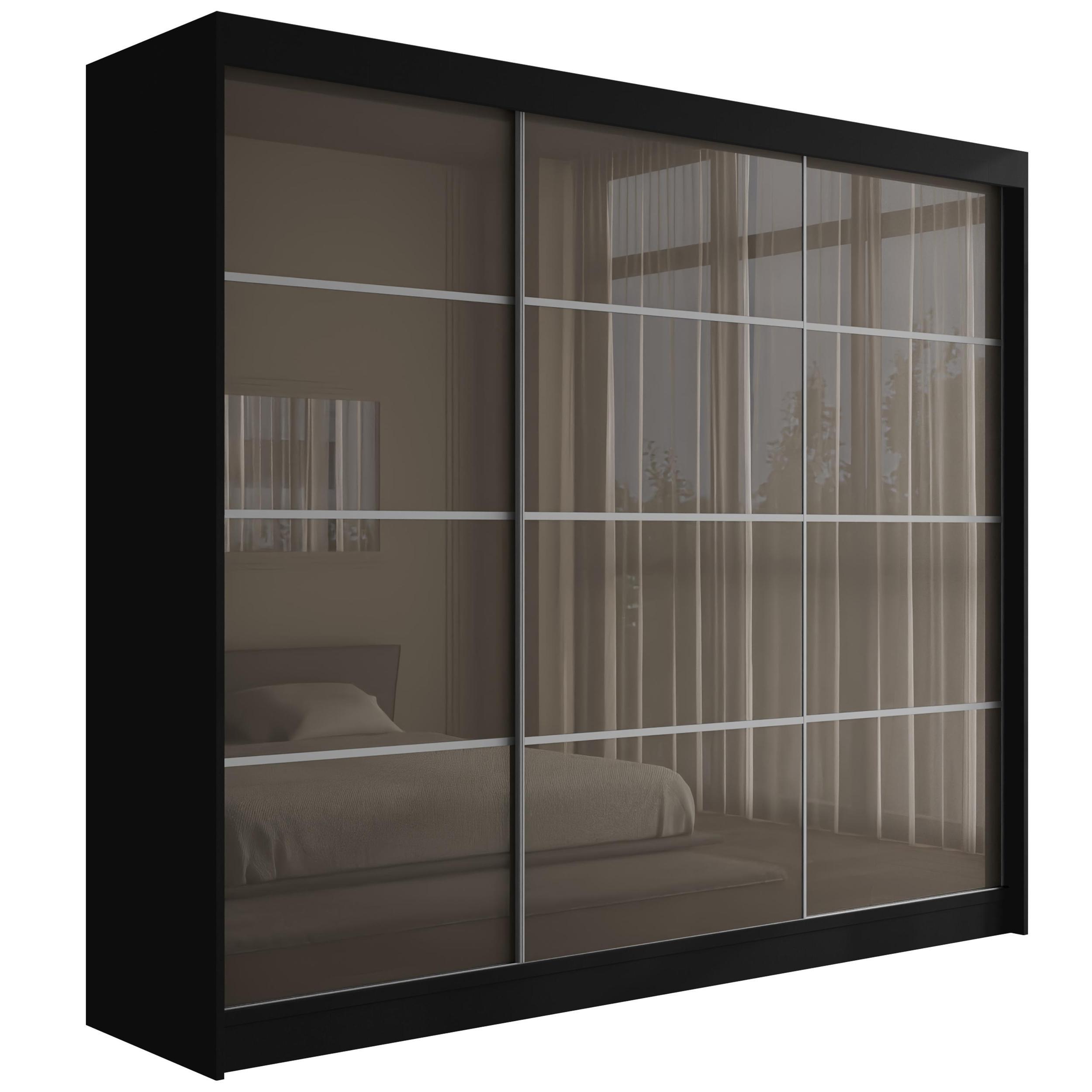 wohnli-moebel-suche-800000635836 Wohnli Möbelsuche - KLEIDERSCHRANK PEKA III - 250 cm - Schwarz|Grau