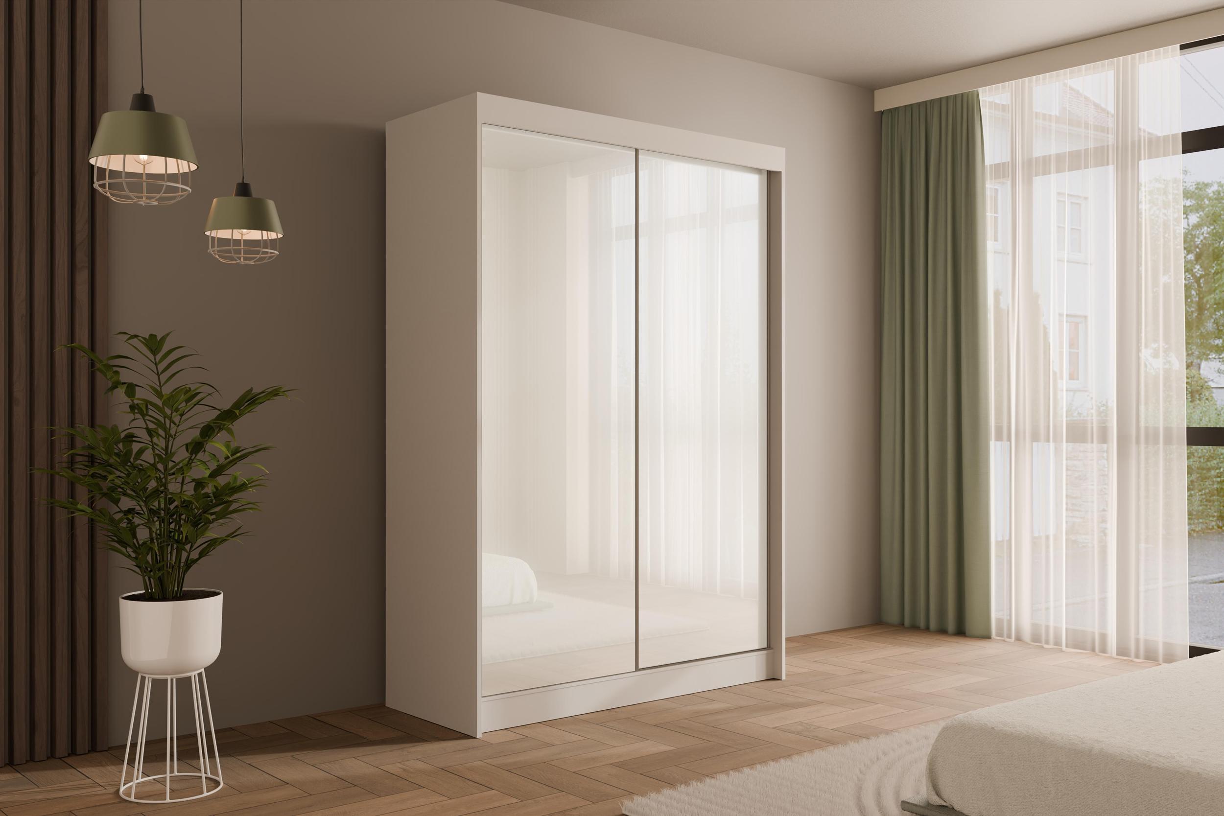 wohnli-moebel-suche-800000635849-1 KLEIDERSCHRANK PEKA - 150 cm - Weiß Holzwerkstoff ALTDECOR Möbel > Schränke > Kleiderschränke Weiß