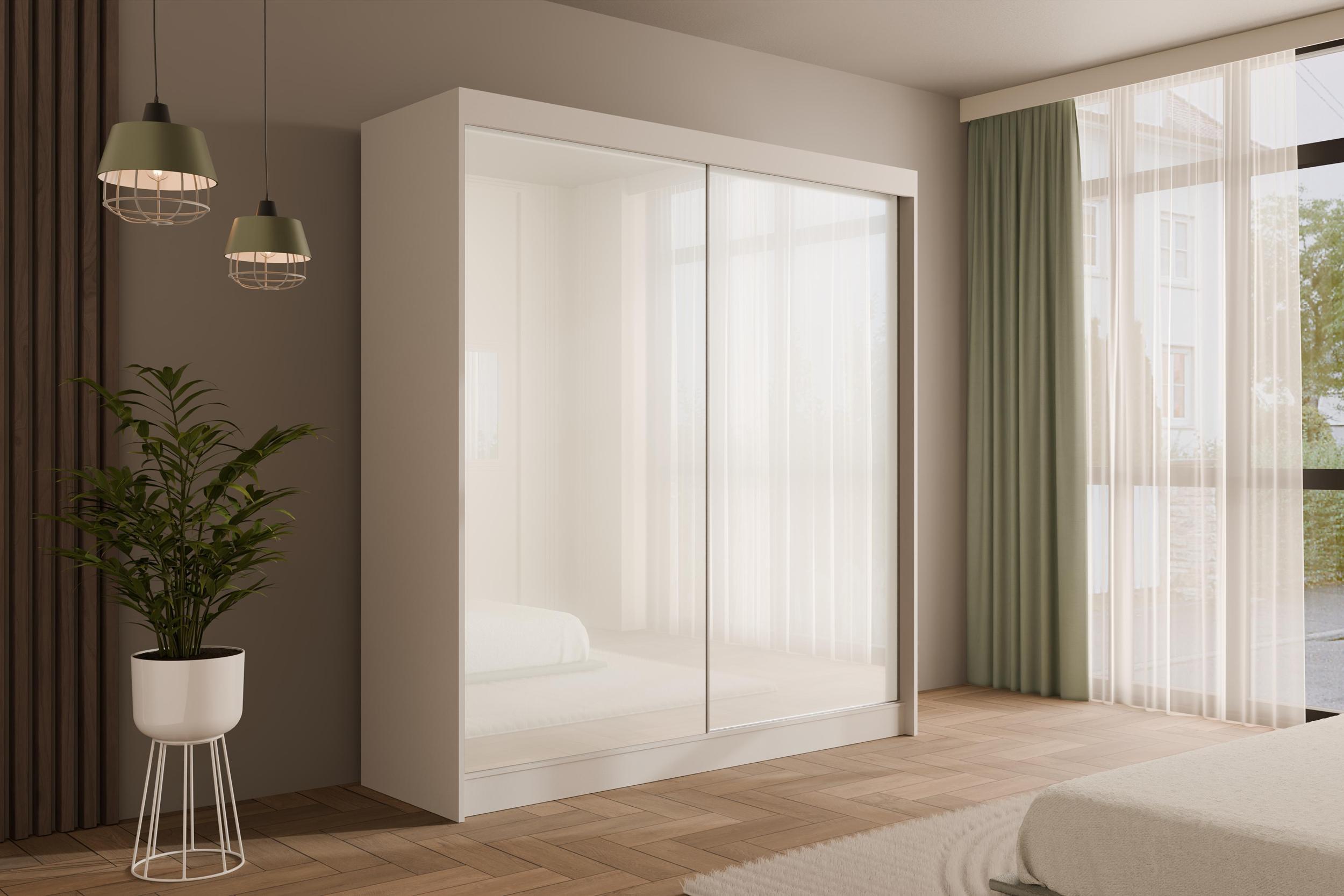 wohnli-moebel-suche-800000635865-1 KLEIDERSCHRANK PEKA - 200 cm - Weiß Holzwerkstoff ALTDECOR Möbel > Schränke > Kleiderschränke Weiß