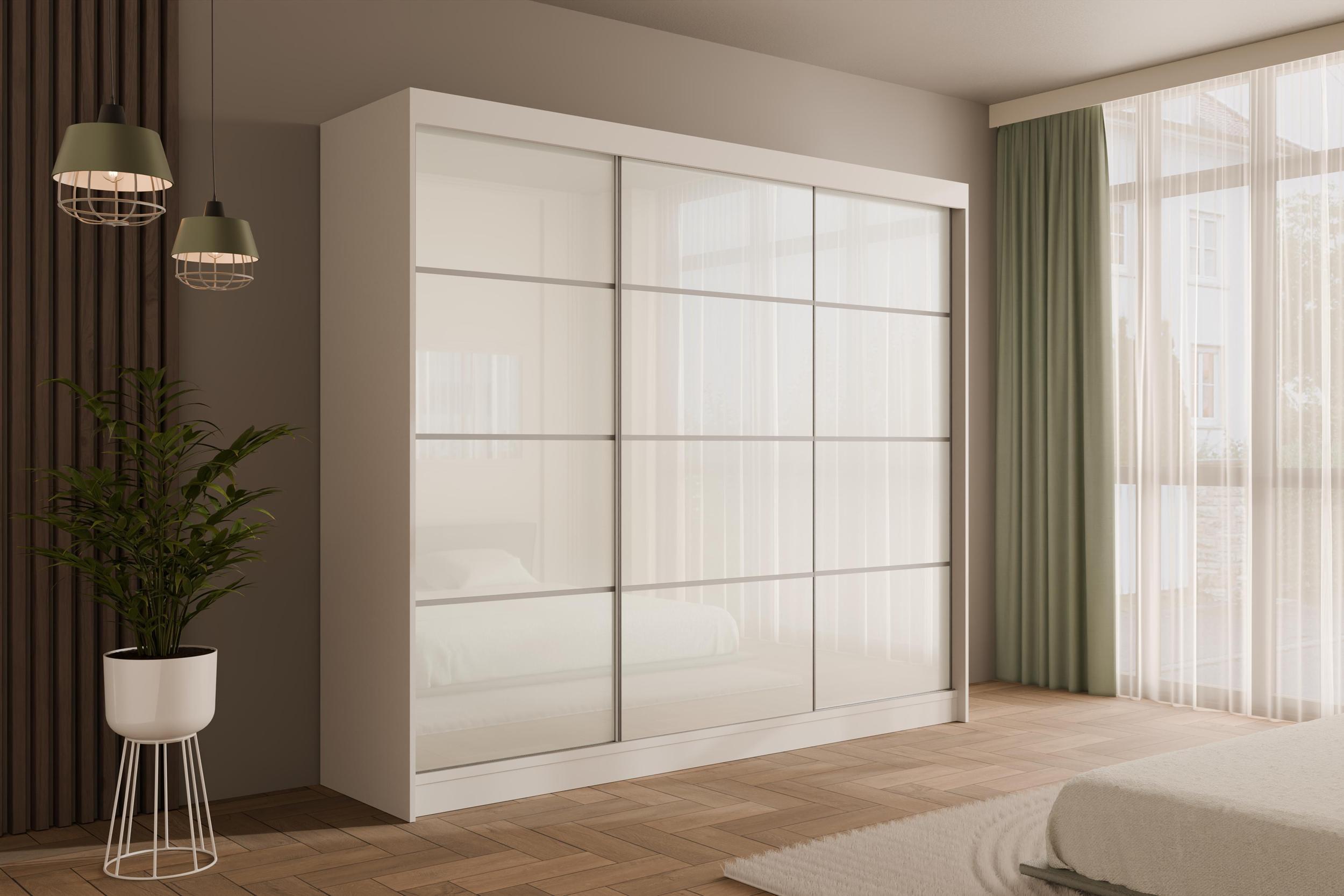 wohnli-moebel-suche-800000635905-1 KLEIDERSCHRANK PEKA III - 250 cm - Weiß Holzwerkstoff ALTDECOR Möbel > Schränke > Kleiderschränke Weiß