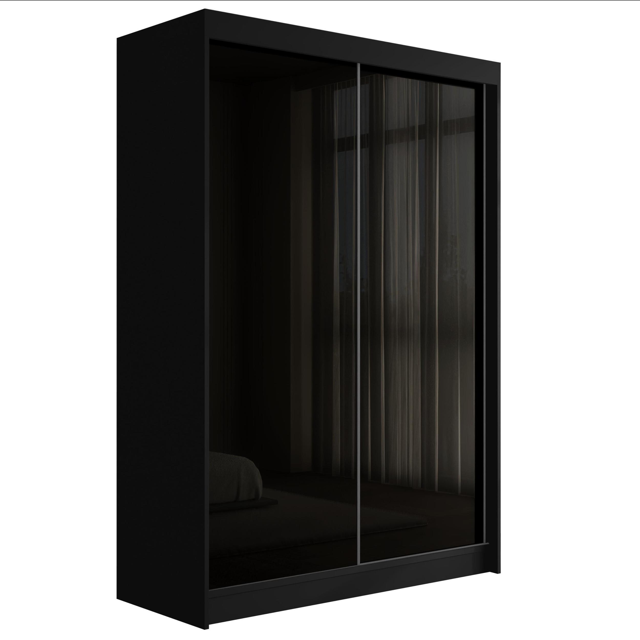 Wohnli Möbelsuche - KLEIDERSCHRANK PEKA - 120 cm - Schwarz